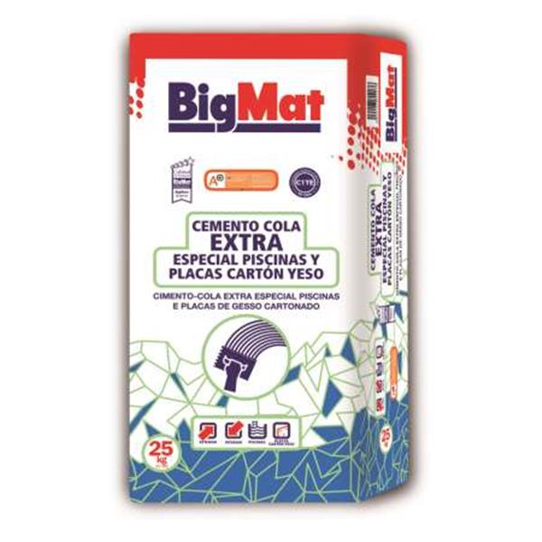 CEMENTO COLA EXTRA BIGMAT PISCINAS Y EXTERIORES 25KG (1 UD)