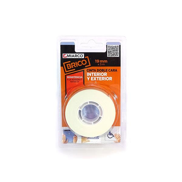CINTA DOBLE CARA INTERIOR-EXTERIOR 18MM 2M  (1 UD)
