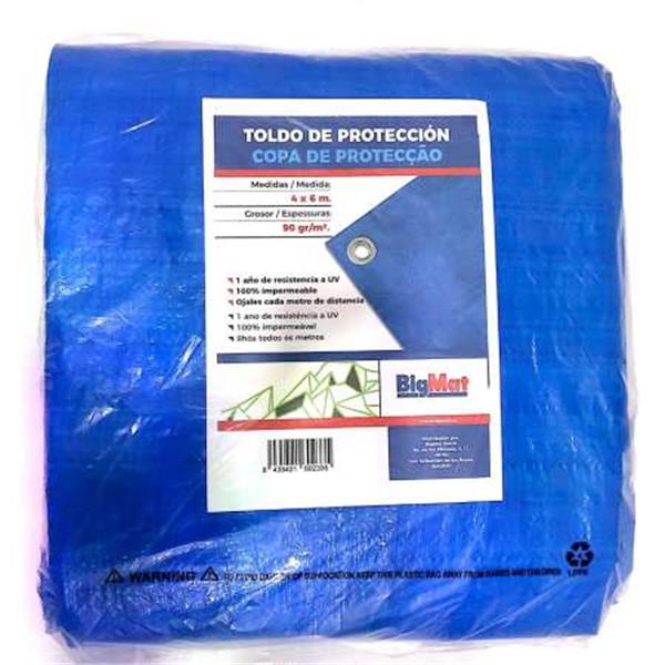 TOLDO PROTECCION BIGMAT 90GSM AZUL 4X6M (1 UD)