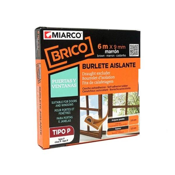 BURLETE CAUCHO TIPO 9 MARRON 9MM 6M (1 UD)