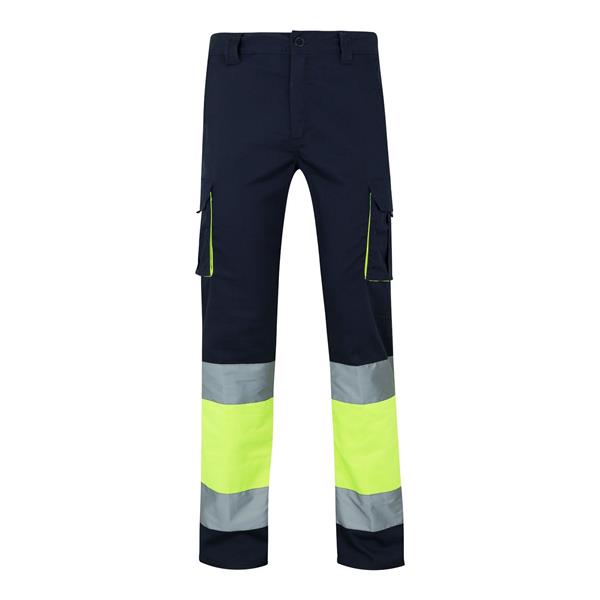 PANTALON STRETCH BICOLOR AV AZUL NAVT/AMARILLO FLUOR XL (1 UD)