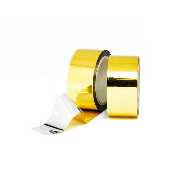 CINTA ESPANTAP&Aacute;JAROS BIMETALICA 50MM 100M PLATA ORO (1 UD)